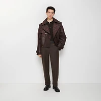 Wool Tailored Trousers in Carbon grey/dark mink - Men | Burberry® Official