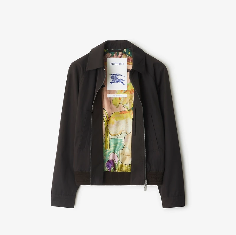 Highgrove Cotton Harrington Jacket in Cog brown - Men | Burberry® Official