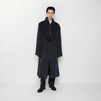 Wool Mohair Blend Coat in Night melange - Men | Burberry® Official