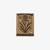 Thistle Shield Wool Scarf in Treacle brown | Burberry® Official