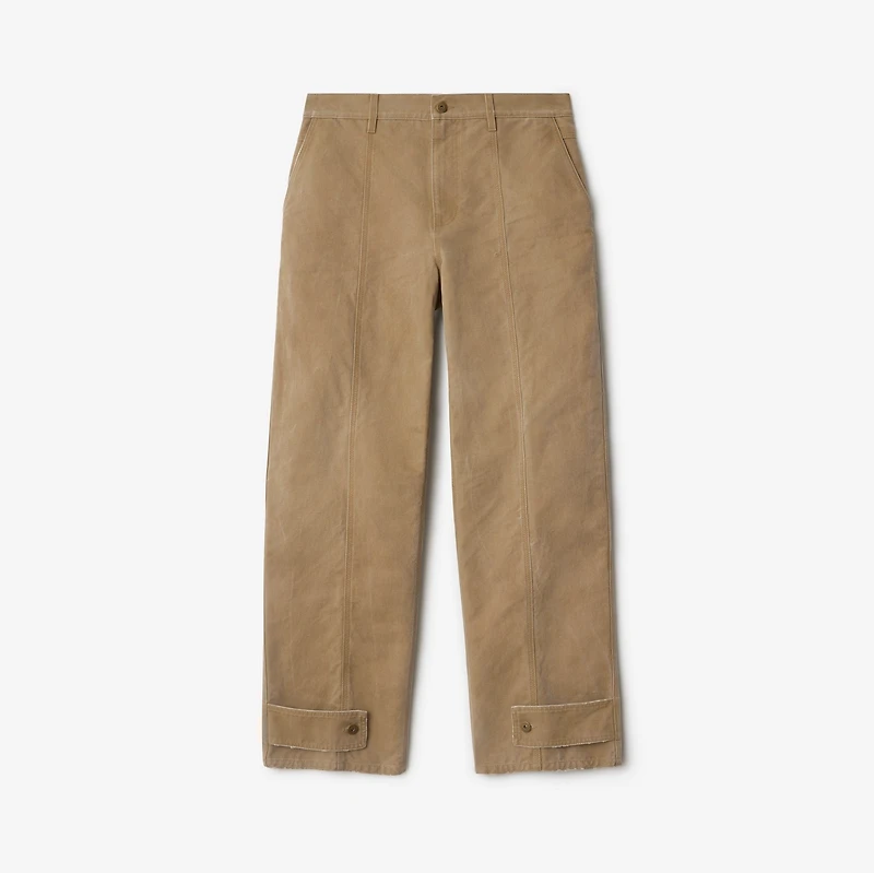 Cotton Trousers in Walrus - Men | Burberry® Official