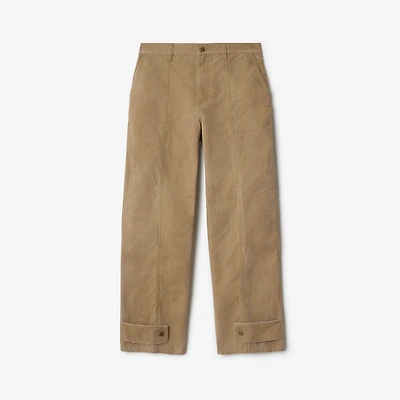 Cotton Trousers in Walrus - Men | Burberry® Official