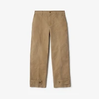 Cotton Trousers in Walrus - Men | Burberry® Official