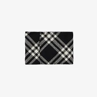 Check Cashmere Snood in Black/calico beige | Burberry® Official