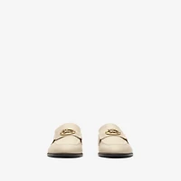 Leather Opal Loafers in Soap beige - Women | Burberry® Official