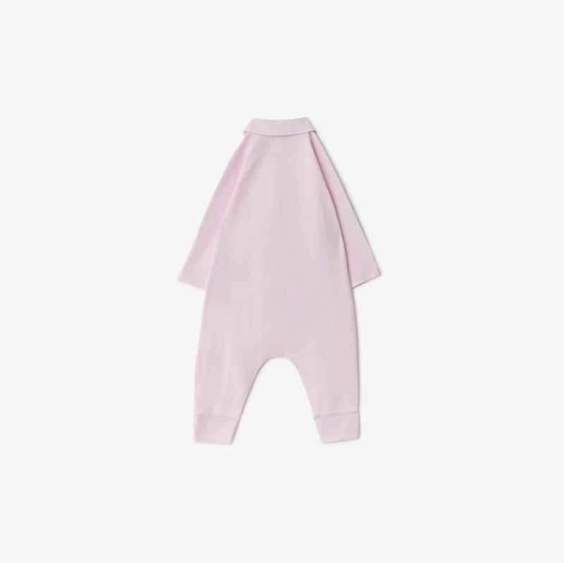 Stretch Cotton Three-piece Baby Gift Set in Lotus pink - Children | Burberry® Official