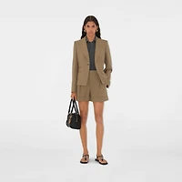 Wool Tailored Shorts in Puddle - Women | Burberry® Official
