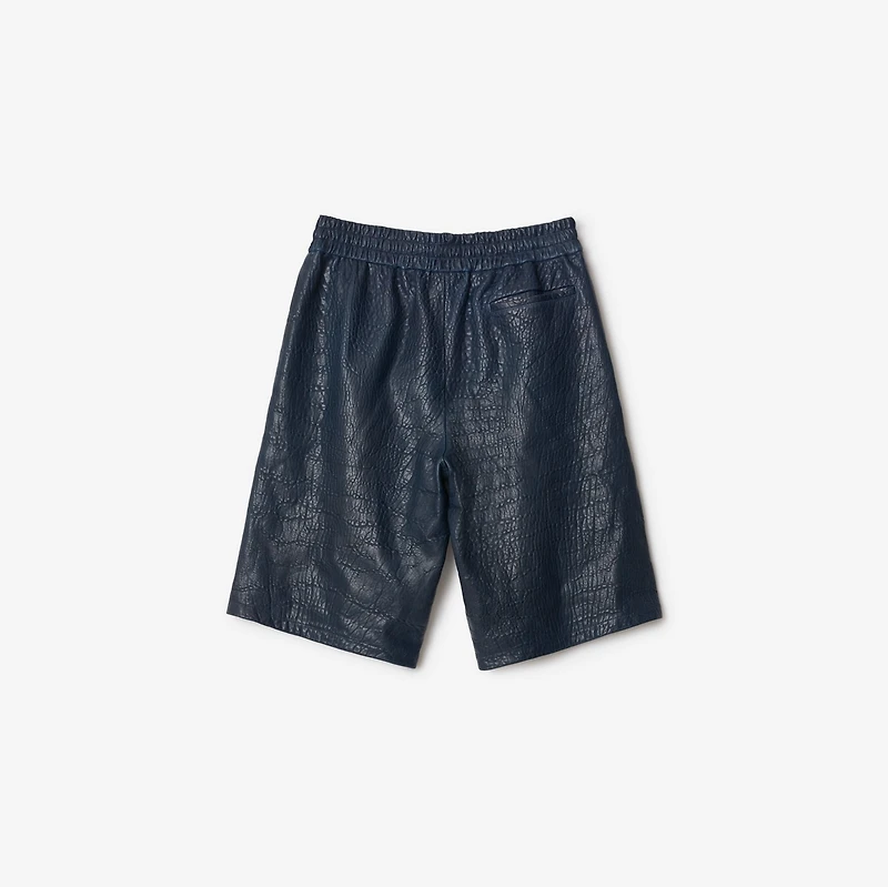 Leather Shorts in Black - Men | Burberry® Official