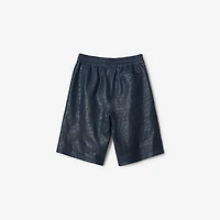 Leather Shorts in Black - Men | Burberry® Official