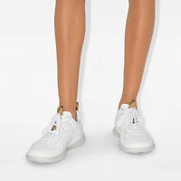 Leather Matrix Sneakers in Optic white - Women | Burberry® Official