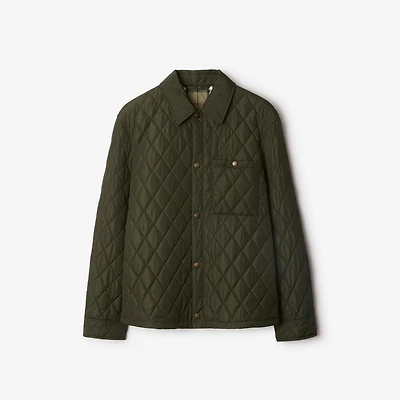 Quilted Nylon Overshirt in Shale - Men | Burberry® Official