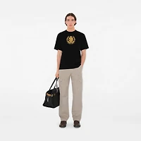 B Crest Cotton T-shirt in Black - Men | Burberry® Official