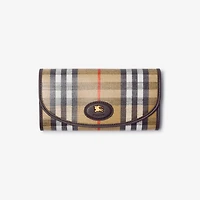 Highlands Continental Wallet in Sand - Women, Cotton, Linen | Burberry® Official