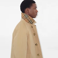 Short Camden Heritage Car Coat in Honey - Men, Cotton Gabardine | Burberry® Official
