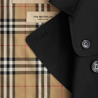 Long Waterloo Heritage Trench Coat in Black - Women, Cotton Gabardine | Burberry® Official