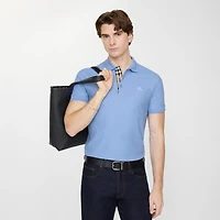 Cotton Polo Shirt in Cornflower blue - Men | Burberry® Official