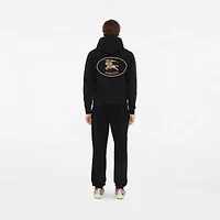 Knight Stamp Cotton Hoodie in Black - Men | Burberry® Official