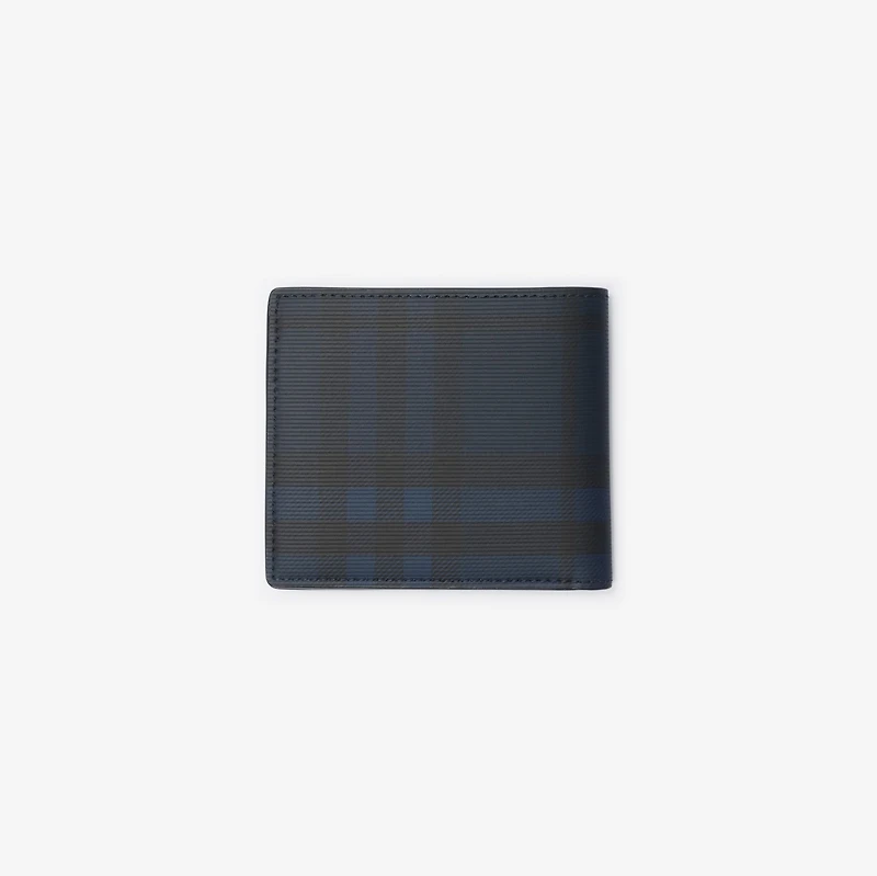 Check Bifold Coin Wallet​ in Navy - Men | Burberry® Official