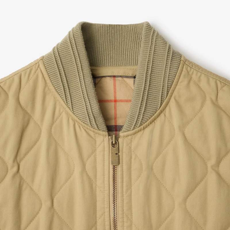 Quilted Gabardine Gilet in Hamper beige - Men | Burberry® Official