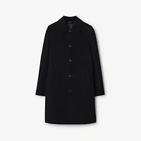 Mid-length Wool Car Coat in Black/snug brown - Men | Burberry® Official