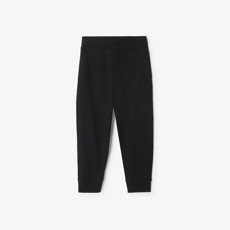 Check Label Cotton Jogging Pants in Black | Burberry® Official