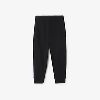 Check Label Cotton Jogging Pants in Black | Burberry® Official