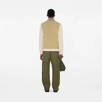 Quilted Gabardine Gilet in Hamper beige - Men | Burberry® Official