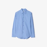 Regular Fit Cotton Poplin Shirt in Cornflower blue - Men | Burberry® Official