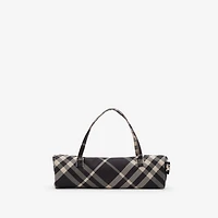 Check Folding Umbrella in Black/calico beige | Burberry® Official