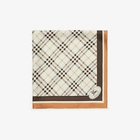 Check Knight Stamp Silk Scarf in Pebble white | Burberry® Official