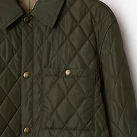 Quilted Nylon Overshirt in Shale - Men | Burberry® Official