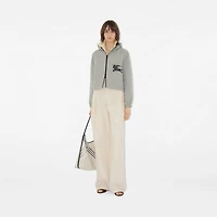Cropped Reversible Check Jacket in Mauve grey - Women, Nylon | Burberry® Official
