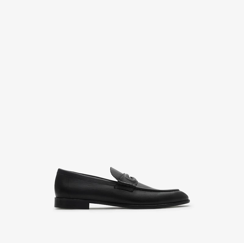 Leather Pearl Loafers in Black - Men | Burberry® Official