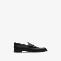 Leather Pearl Loafers in Black - Men | Burberry® Official
