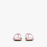 Check Pavilion Sandals in Mallow pink - Women | Burberry® Official