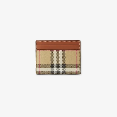 Check Card Case in Archive beige - Women | Burberry® Official