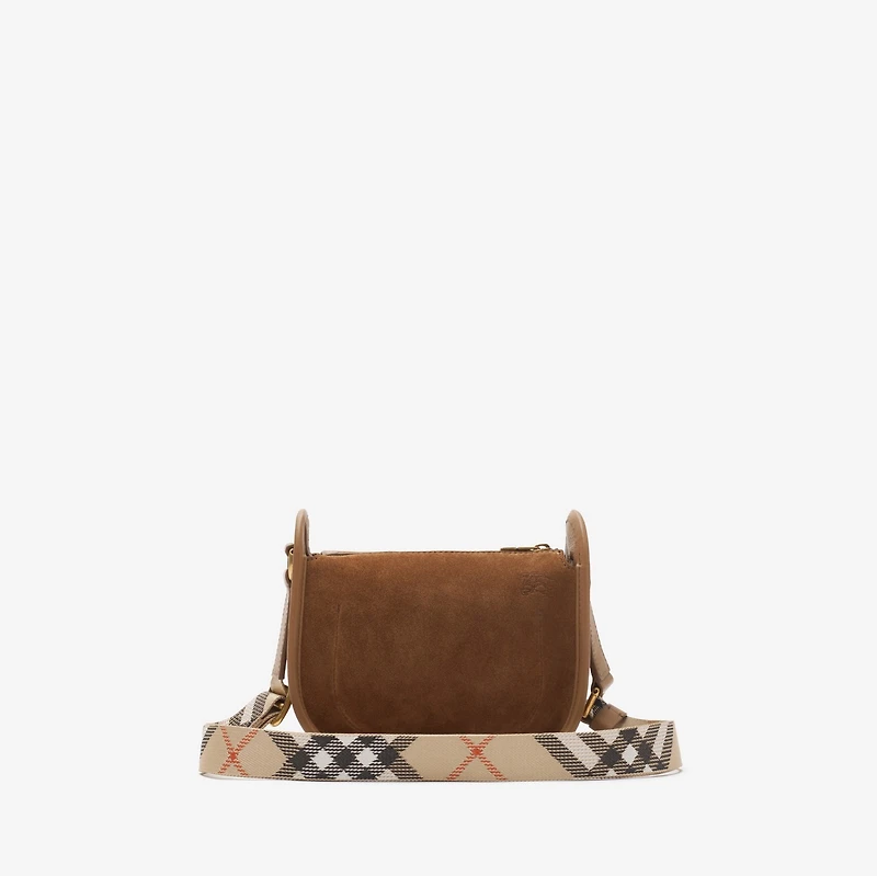 Mini B Clip Messenger Bag in Hazel brown - Women | Burberry® Official