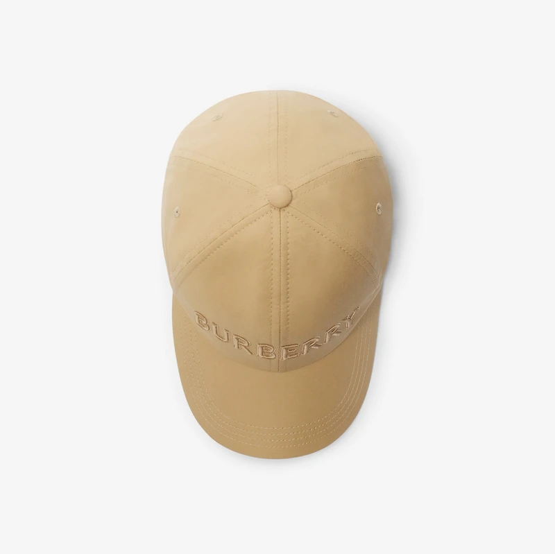 Logo Gabardine Baseball Cap in Flax - Men | Burberry® Official