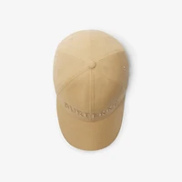 Logo Gabardine Baseball Cap in Flax - Men | Burberry® Official