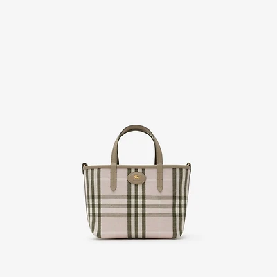 Mini Reversible Bloomsbury Tote​ in Mushroom beige/mallow pink - Women, Leather | Burberry® Official