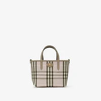 Mini Reversible Bloomsbury Tote​ in Mushroom beige/mallow pink - Women, Leather | Burberry® Official