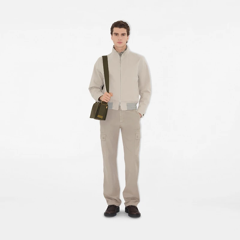 Trench Crossbody Bag in Military - Men, Cotton Gabardine | Burberry® Official