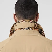 Mid-length Lightweight Camden Car Coat in Honey Beige - Men, Cotton Gabardine | Burberry® Official