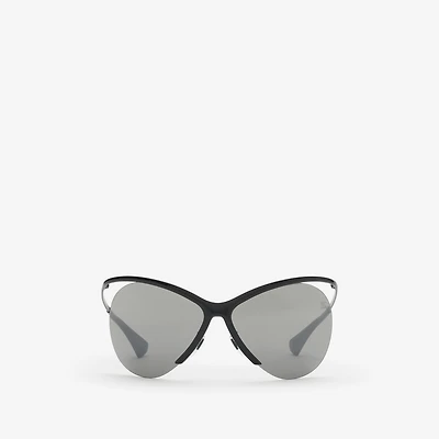 Metal Pilot Sunglasses in Black - Women | Burberry® Official