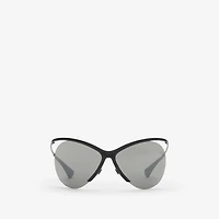 Metal Pilot Sunglasses in Black - Women | Burberry® Official