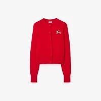 Wool Cashmere Cardigan in Crayon red - Women | Burberry® Official
