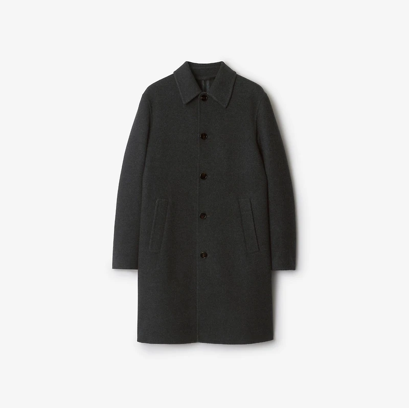 Mid-length Wool Car Coat in Charcoal grey - Men | Burberry® Official