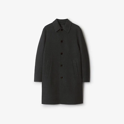 Mid-length Wool Car Coat in Charcoal grey - Men | Burberry® Official