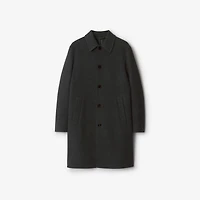 Mid-length Wool Car Coat in Charcoal grey - Men | Burberry® Official