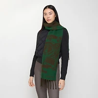 Reversible EKD Wool Scarf in Marsh green | Burberry® Official